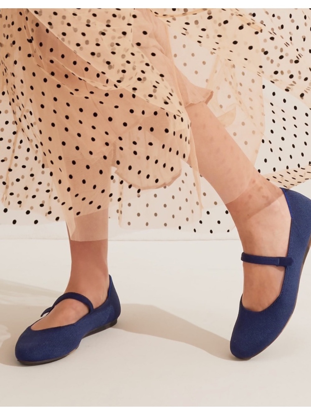 ROTHY’S The Max Square Toe Mary Jane Flats in Navy Blue size 11